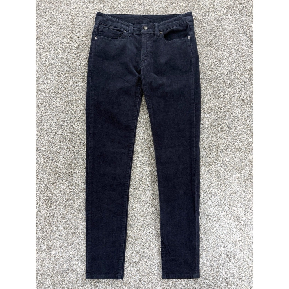 Patagonia Organic Cotton Fitted Corduroy Pants in Smolder Blue Womens 27 Stretch